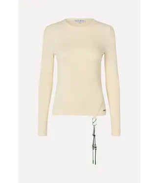 Stine Goya Long Sleeve Rib Top White