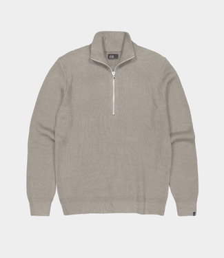 Butcher of Blue Galway half zip granite green