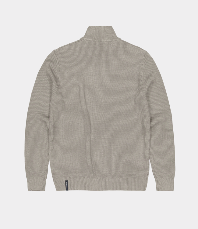 Butcher of Blue Galway half zip granite green