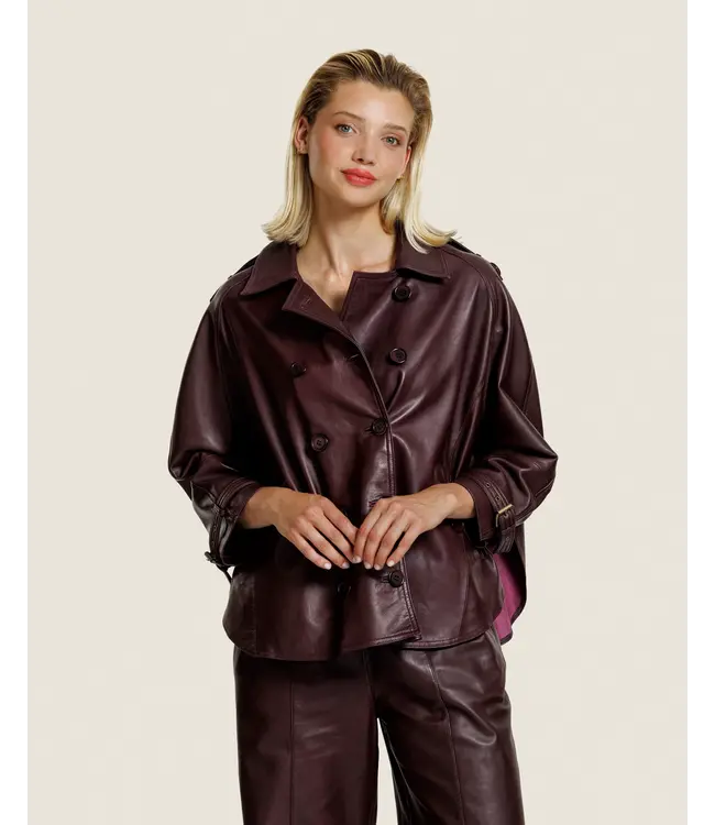 Alter Ego bibi leather jacket burgundy