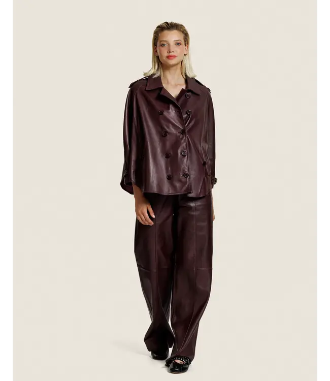 Alter Ego bibi leather jacket burgundy