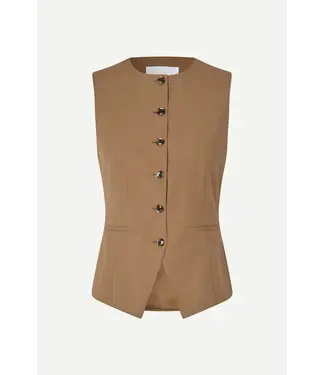 Samsøe Samsøe Saruma vest gilet otter melange