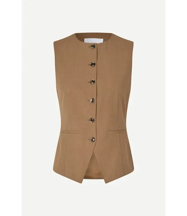 Samsøe Samsøe Saruma vest gilet otter melange