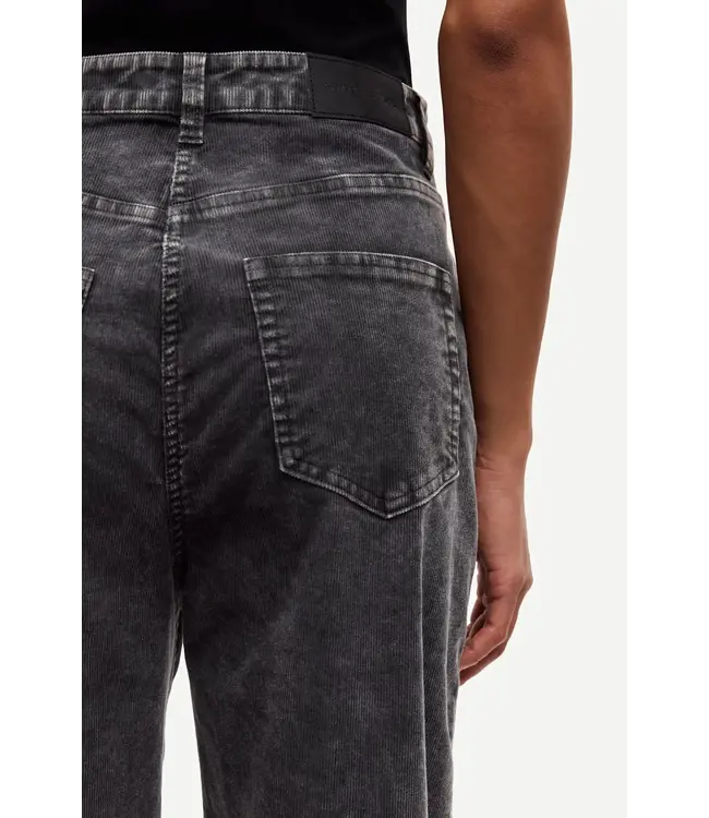 Samsøe Samsøe Sashelly asphalt ribcort trousers