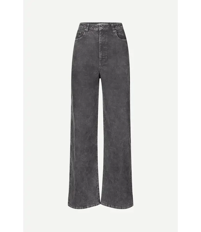 Samsøe Samsøe Sashelly asphalt ribcort trousers