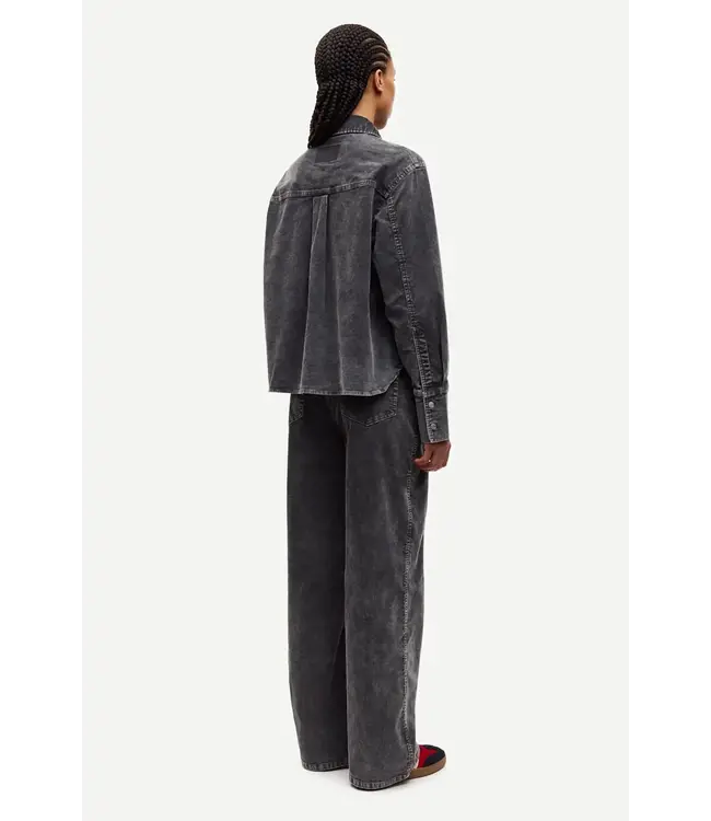 Samsøe Samsøe Sashelly asphalt ribcort trousers