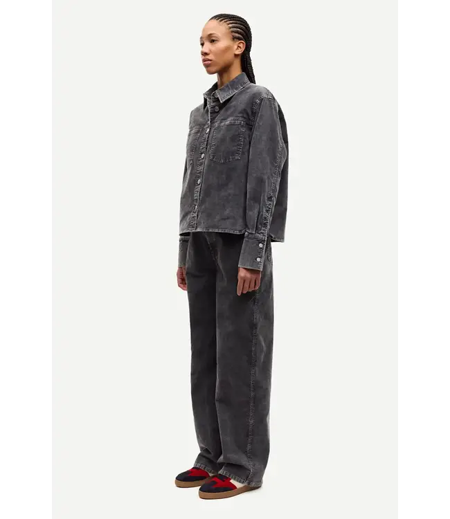 Samsøe Samsøe Sashelly asphalt ribcort trousers