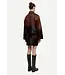 Samsøe Samsøe Salylo leather jacket dark brown dip