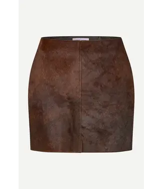 Samsøe Samsøe Salil skirt dark brown dip dye
