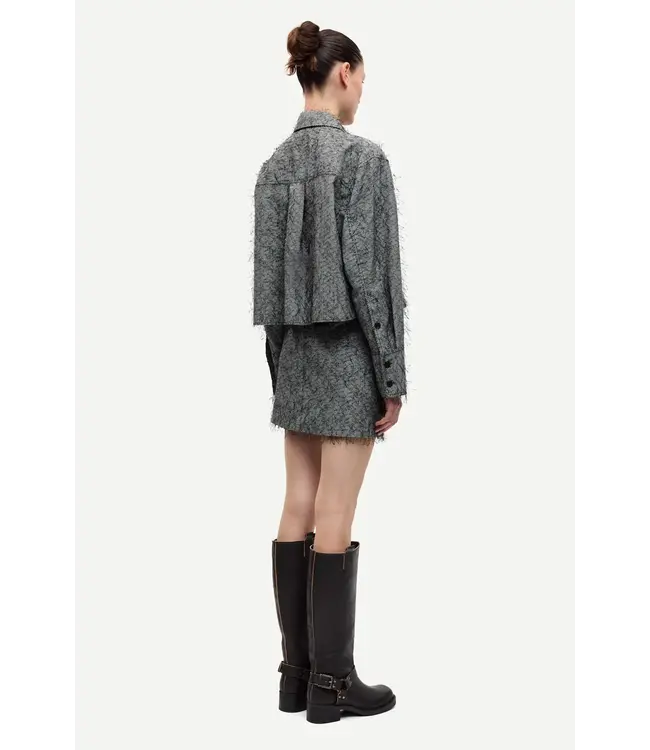 Samsøe Samsøe Sasofila shirt black white herringbone