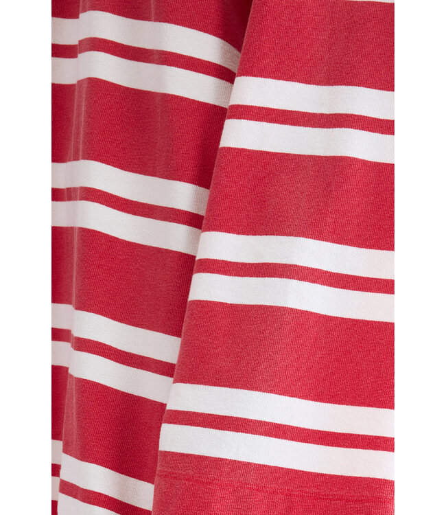 Bellerose Foogy polo dress stripe B red