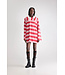 Bellerose Foogy polo dress stripe B red