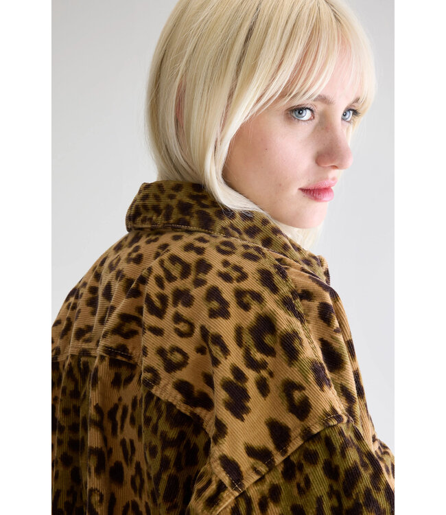 Bellerose Wyat combo overshirt leopard