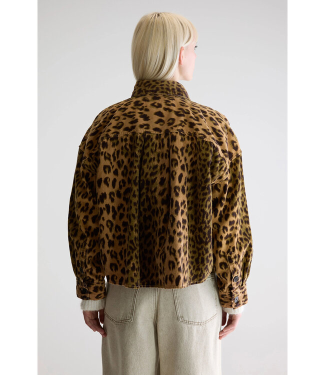 Bellerose Wyat combo overshirt leopard