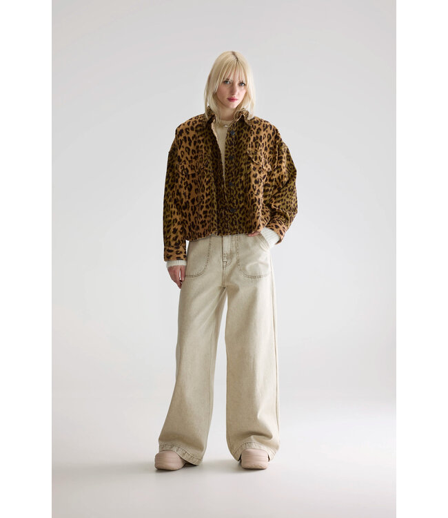Bellerose Wyat combo overshirt leopard
