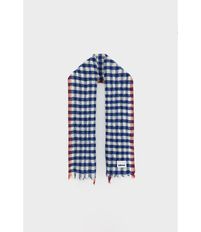 Bellerose Sidar scarf check a blue white red