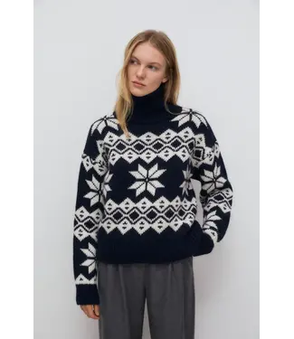The New Society Neriana infinity navy jumper