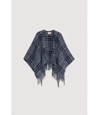 The New Society Brisa poncho infinity navy