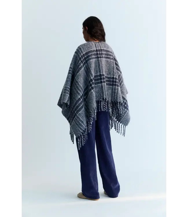 The New Society Brisa poncho infinity navy