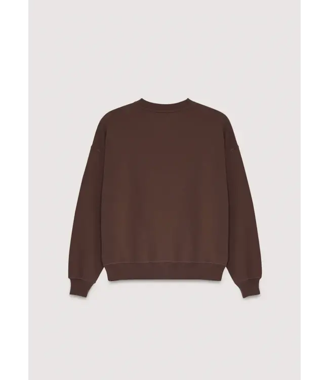 The New Society TNS logo sweater roast brown