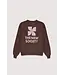 The New Society TNS logo sweater roast brown