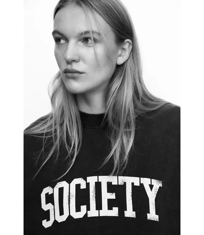The New Society Society sweatshirt washed grey