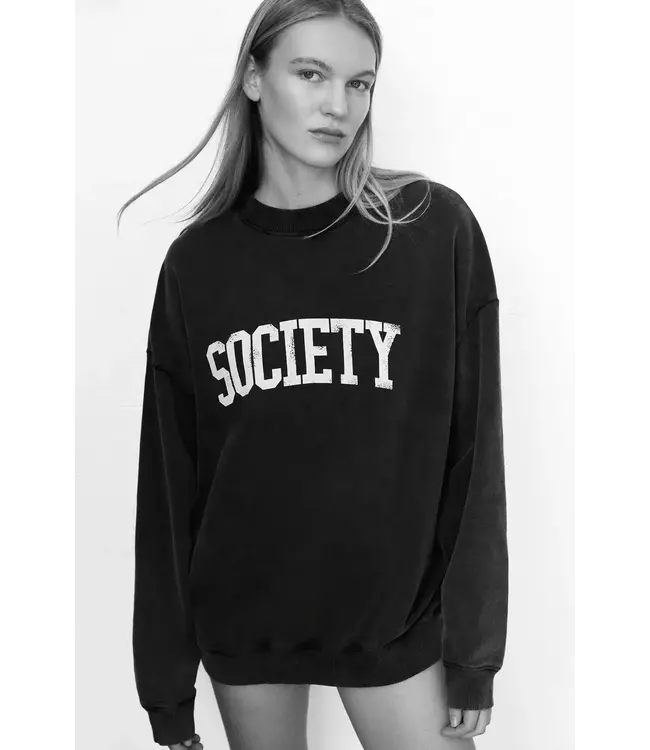The New Society Society sweatshirt washed grey