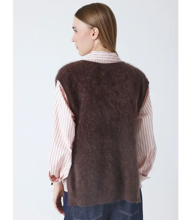 Absolut Cashmere Miriam fluffy cashmere brownie