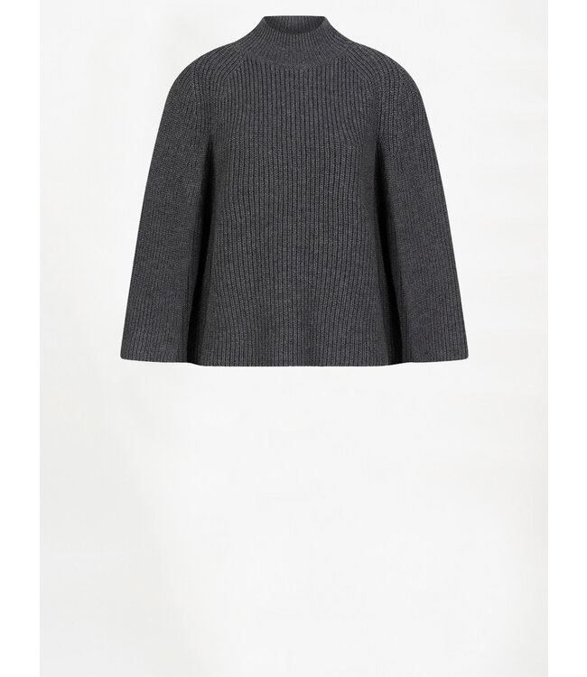 Dante 6 Romi Cape Sweater granite grey
