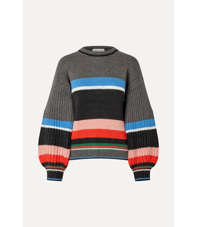 Stine Goya Crewneck Chunky Sweater Stripes