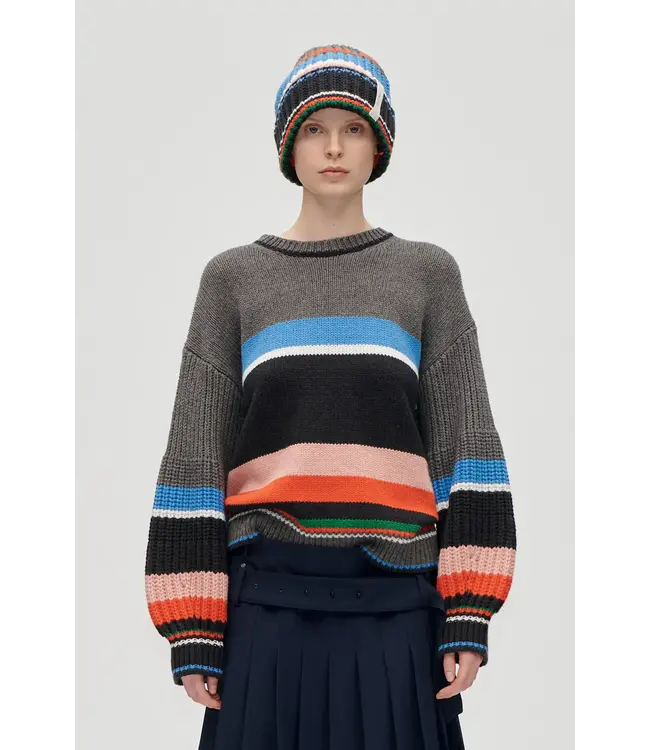 Stine Goya Crewneck Chunky Sweater Stripes