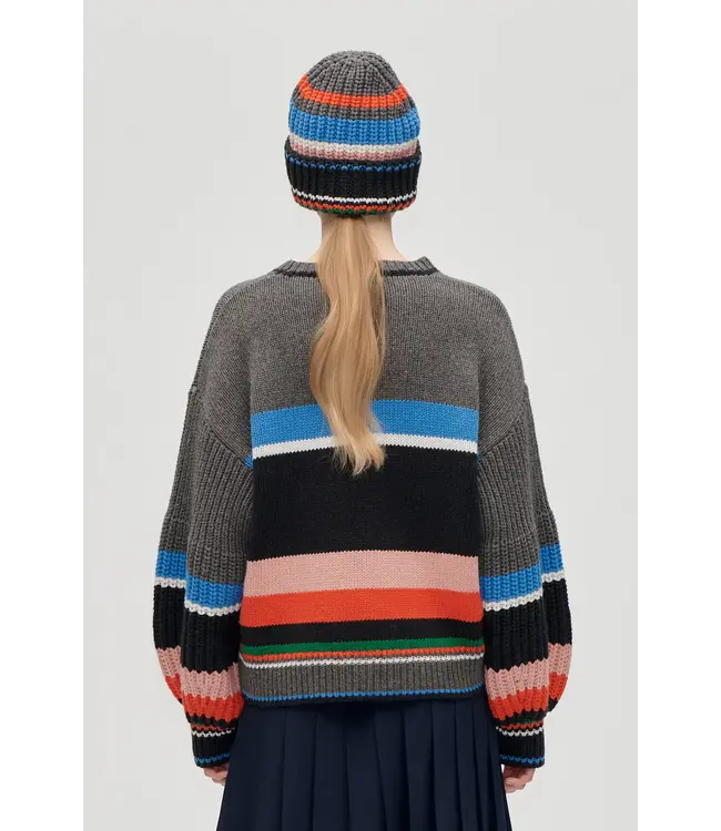 Stine Goya Crewneck Chunky Sweater Stripes
