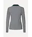 Stine Goya Long Sleeve Knit Polo Soft Striped Rib