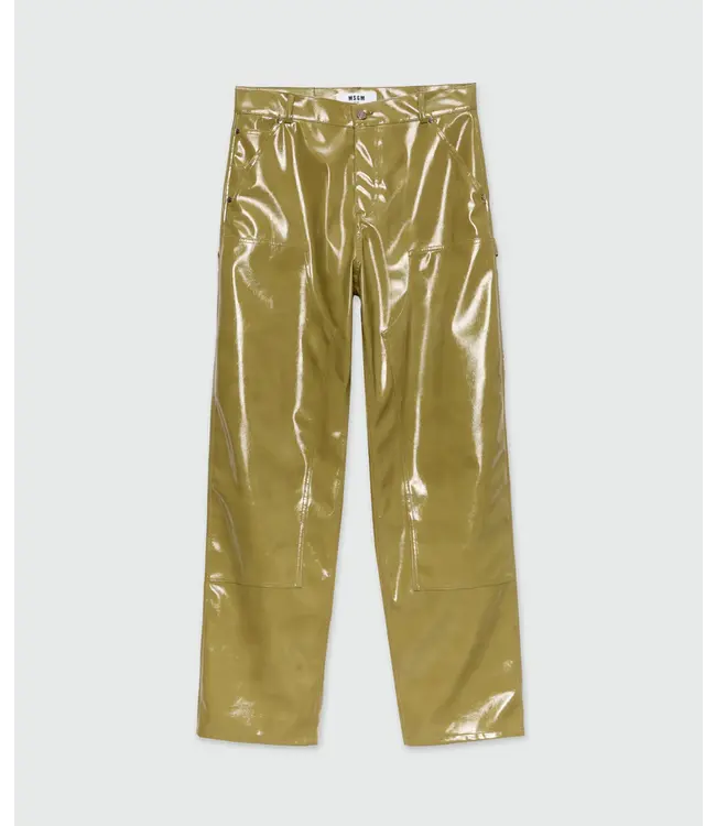 MSGM Pantalone Olive Green