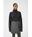 Gestuz Alpha Rollneck Striped Charcoal Black