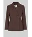 Second Female Fique Fitted Blazer Chocolate Plum
