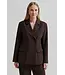 Second Female Fique Fitted Blazer Chocolate Plum