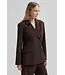 Second Female Fique Fitted Blazer Chocolate Plum
