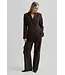 Second Female Fique Fitted Blazer Chocolate Plum