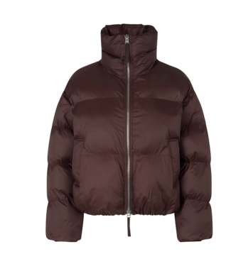 Second Female Riya Puffer Jacket Chocolate Plum