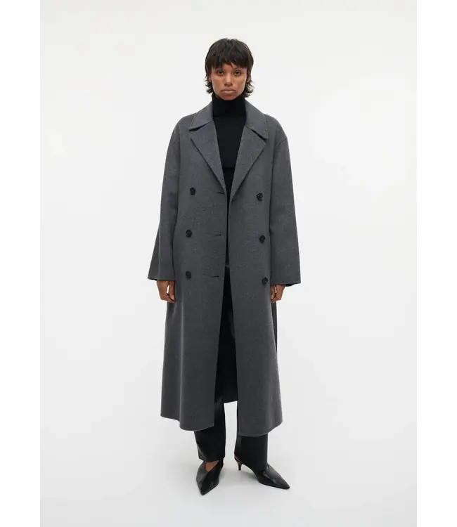 Studio AR Mae Wool Blend Dark Grey Melange