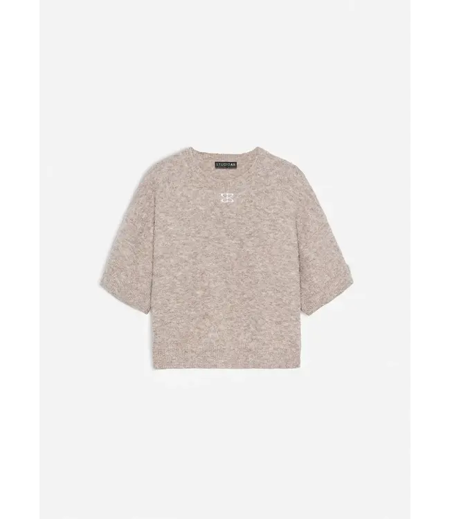Studio AR Jessica Boucle Knit Camel Melange