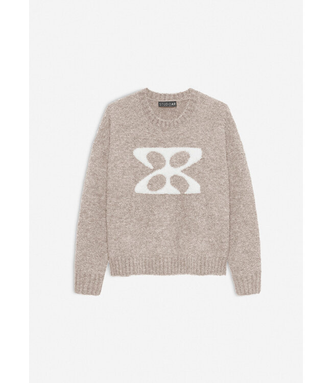 Studio AR Kirsten Boucle Knit Camel Melange