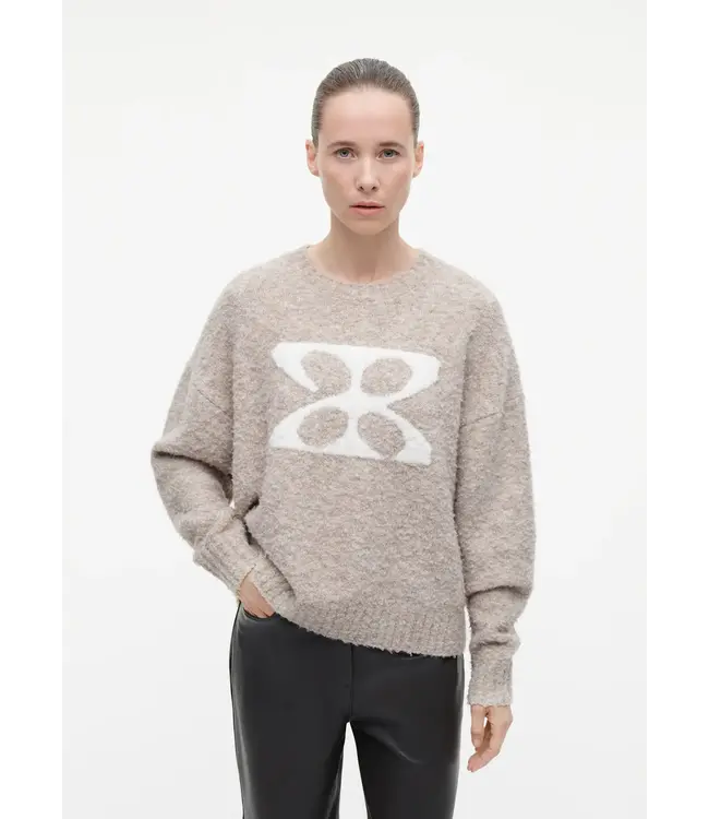 Studio AR Kirsten Boucle Knit Camel Melange