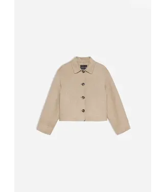 Studio AR Nicolina Wool Jacket Dark Beige Melange