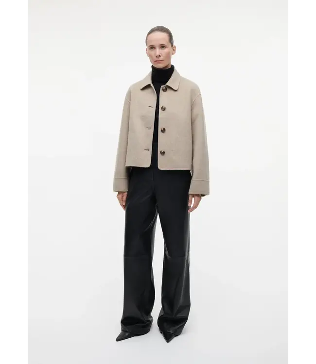 Studio AR Nicolina Wool Jacket Dark Beige Melange