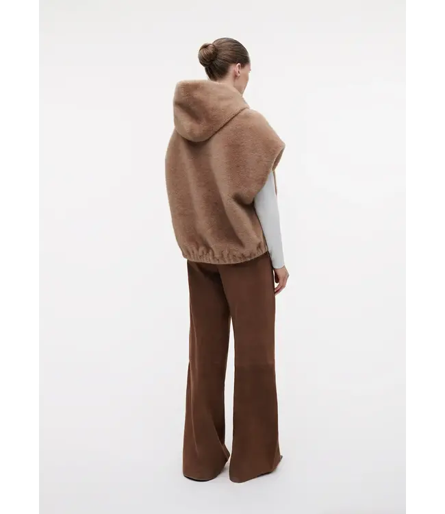 Studio AR Olena Reversible Faux Fur Gilet Camel