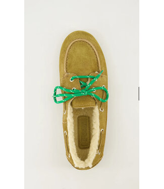 Posa Boat Loafer Brushed Fur Desert Tan