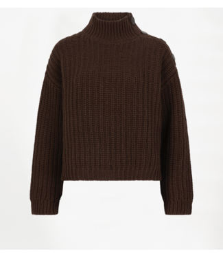 Dante 6 Adouna Button Wool Sweater Brown