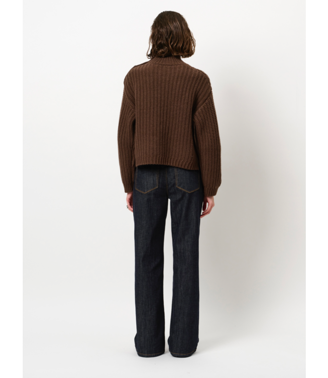 Dante 6 Adouna Button Wool Sweater Brown